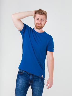 Мужская футболка моноколор с О-образным вырезом