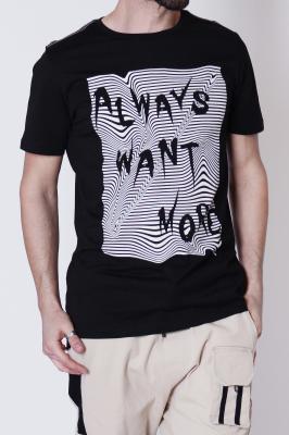 Мужская футболка с 3d принтом «always want more»