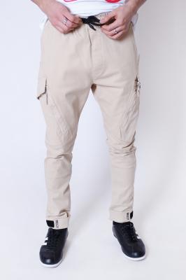 Мужские брюки карго с косыми карманами на бёдрах