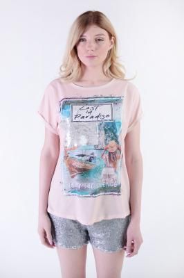 Женская футболка с принтом “LOST in PARADISE”