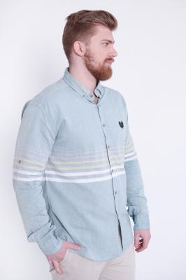 Рубашка мужская 3D горизонтальные полоски серии PANNO