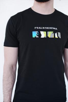 Мужская футболка с рельефным принтом “all in details”