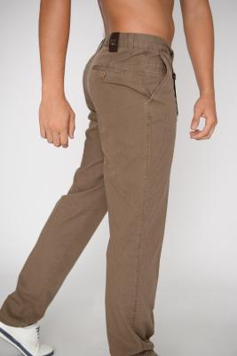 Мужские брюки-чиносы в клетку, коричневый