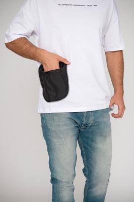 Мужская футболка с карманом из нейлона