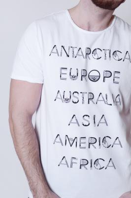 Мужская футболка с графическим принтом «части света»
